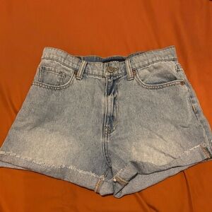 AERO Denim Blue Mom Shorts